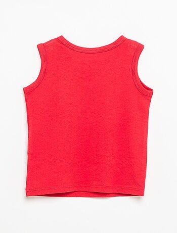 Camisola sem mangas com "patch" no peito