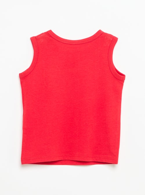 Camisola sem mangas com "patch" no peito - Kiabi