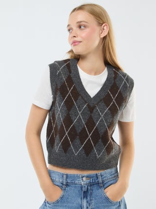 Camisola sem mangas com t-shirt 2 em 1