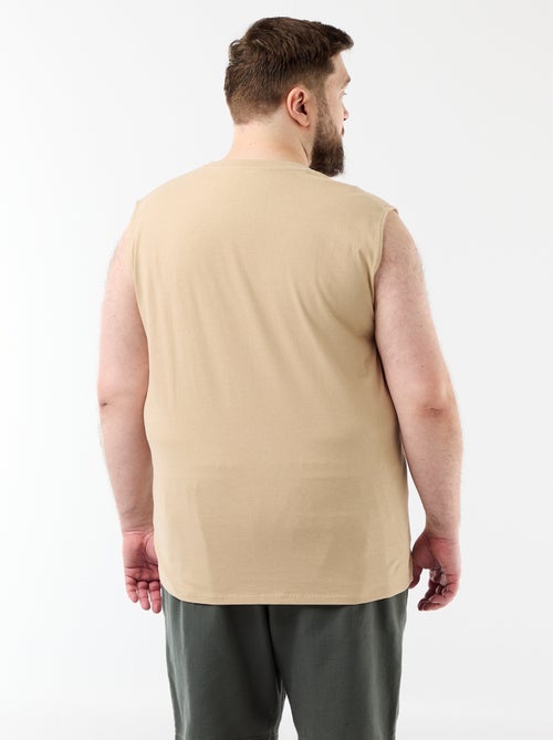 Camisola sem mangas de algodão estampada - Kiabi