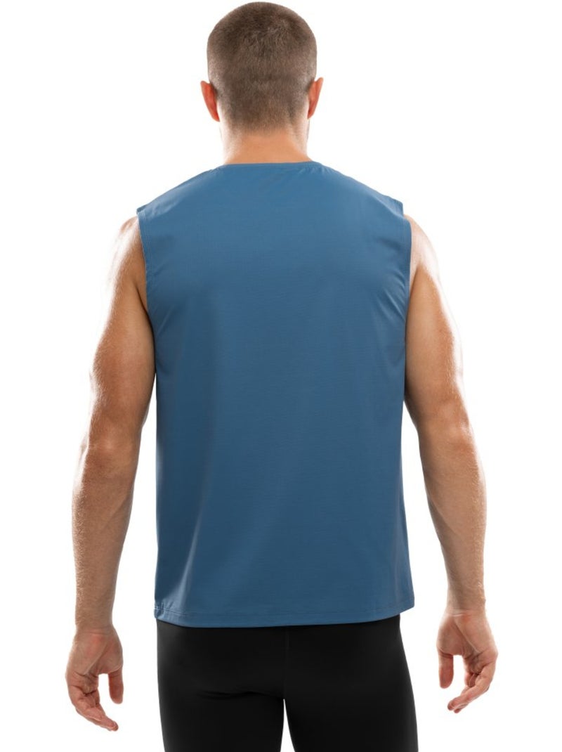 Camisola sem mangas de corrida para homem Azul - Kiabi