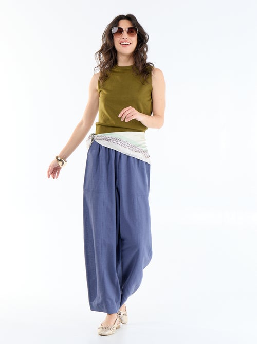 Camisola sem mangas de gola redonda - Kiabi