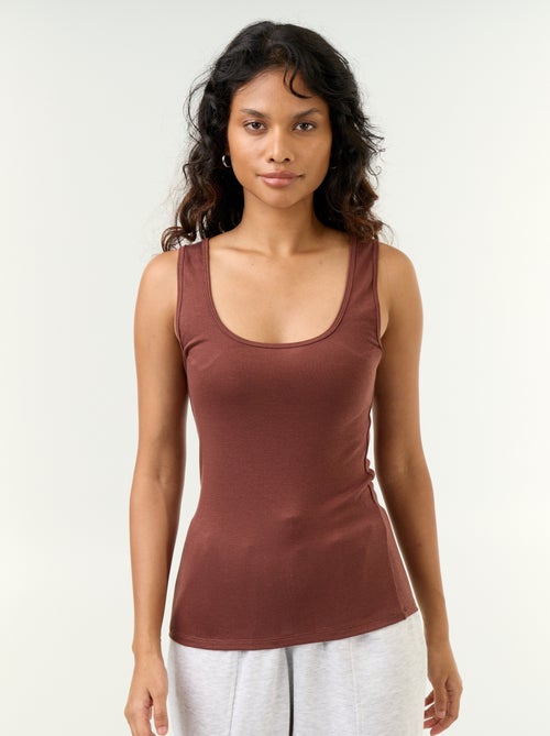 Camisola sem mangas de lã mesclada - Kiabi