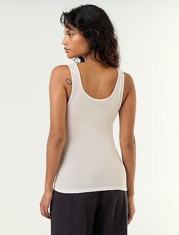 Camisola sem mangas de lã mesclada