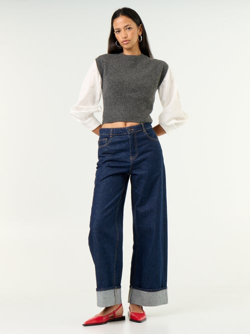 Camisola sem mangas de malha grossa - Kiabi Camisola sem mangas de malha grossa - Kiabi
