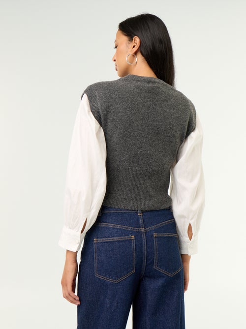 Camisola sem mangas de malha grossa - Kiabi Camisola sem mangas de malha grossa - Kiabi
