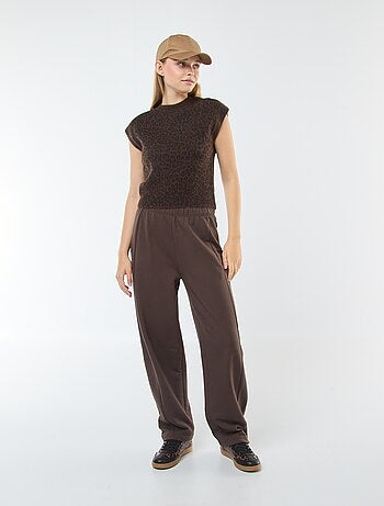 Camisola sem mangas de malha quente