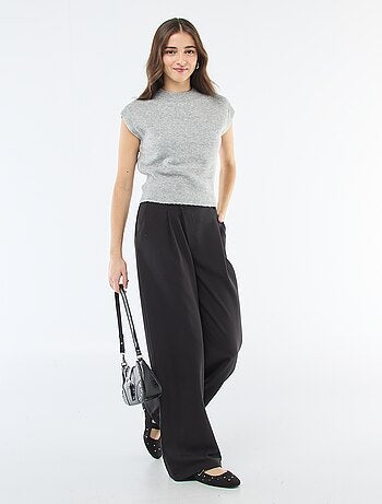 Camisola sem mangas de malha quente