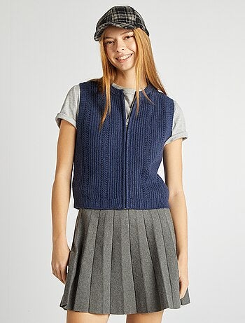 Camisola sem mangas de malha suave