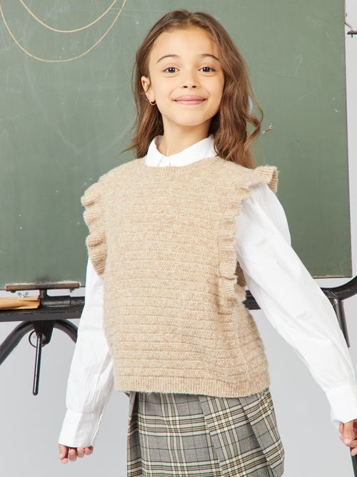 Camisola sem mangas de malha suave - Kiabi