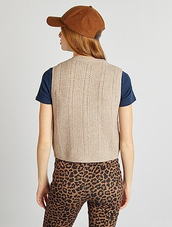 Camisola sem mangas de malha suave