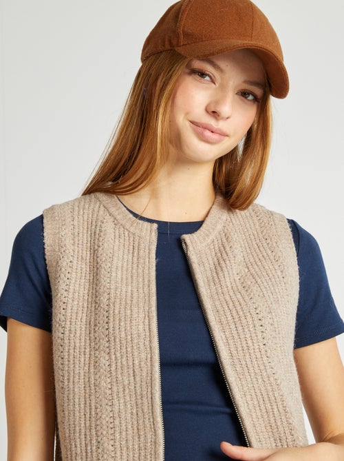 Camisola sem mangas de malha suave - Kiabi