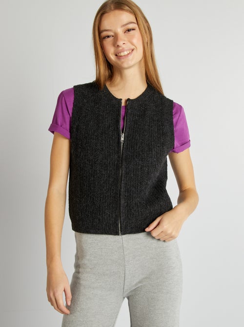 Camisola sem mangas de malha suave - Kiabi