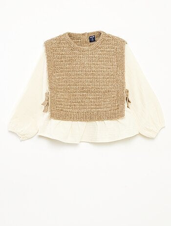 Camisola sem mangas e blusa 2 em 1