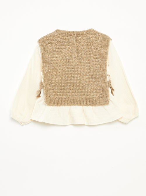 Camisola sem mangas e blusa 2 em 1 - Kiabi