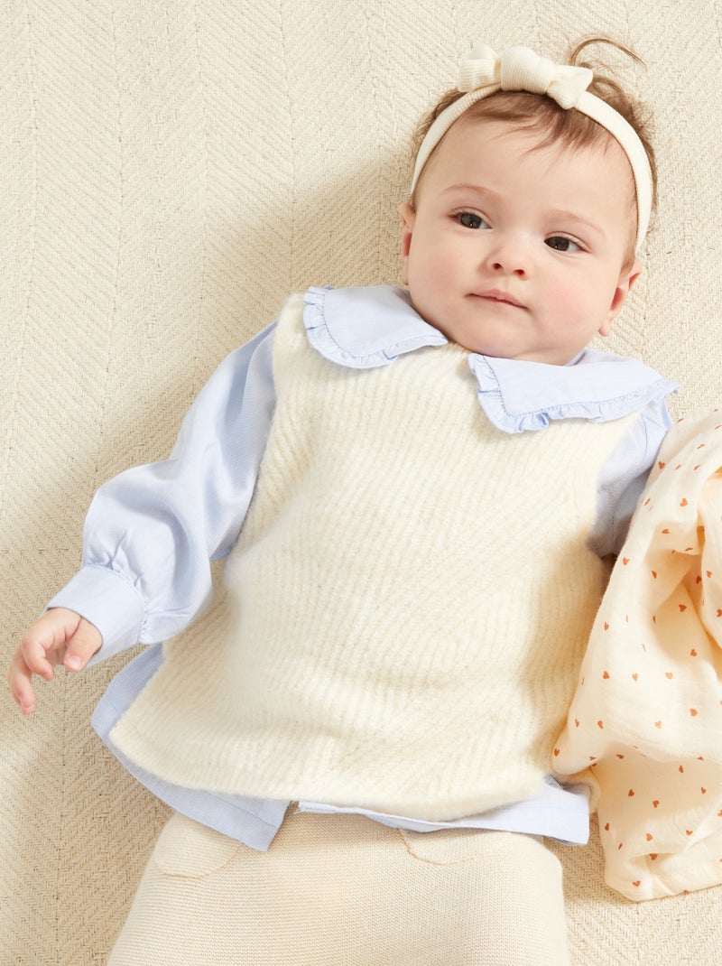 Camisola sem mangas Ecru - Kiabi