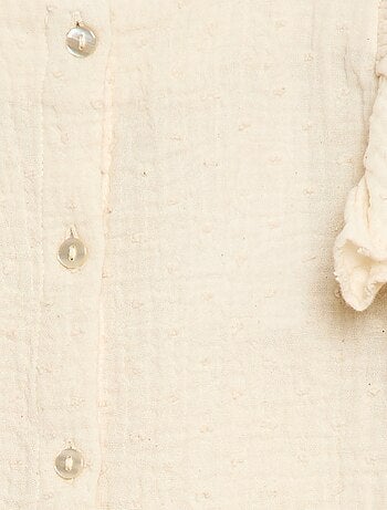 Camisola sem mangas em dupla gaze de algodão