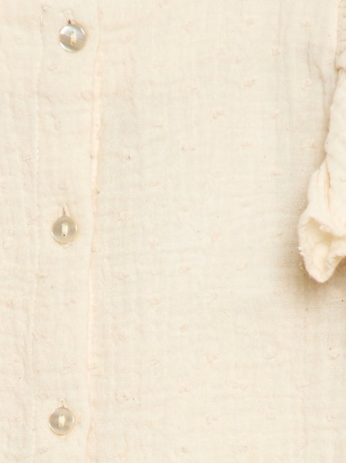 Camisola sem mangas em dupla gaze de algodão - Kiabi