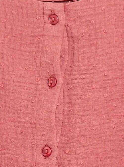 Camisola sem mangas em dupla gaze de algodão - Kiabi