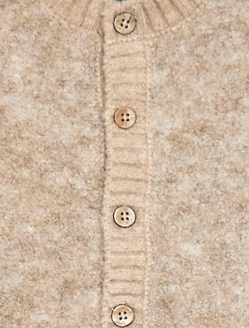 Camisola sem mangas em malha bouclé