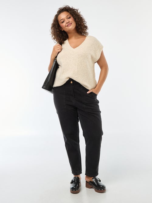 Camisola sem mangas em malha fina - Kiabi