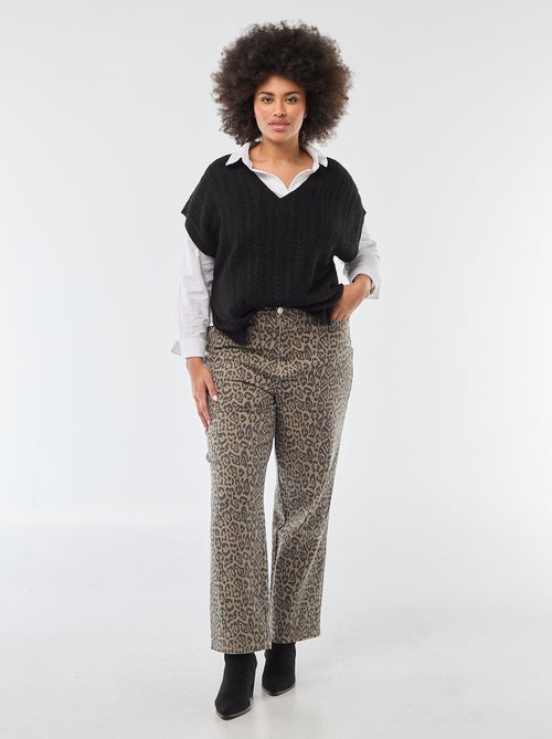 Camisola sem mangas em malha torcida de ponto grosso - Kiabi