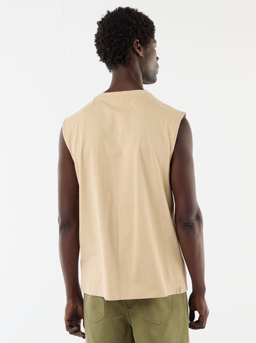 Camisola sem mangas estampada frente e verso - Kiabi