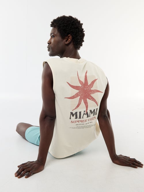 Camisola sem mangas estampada frente e verso - Kiabi