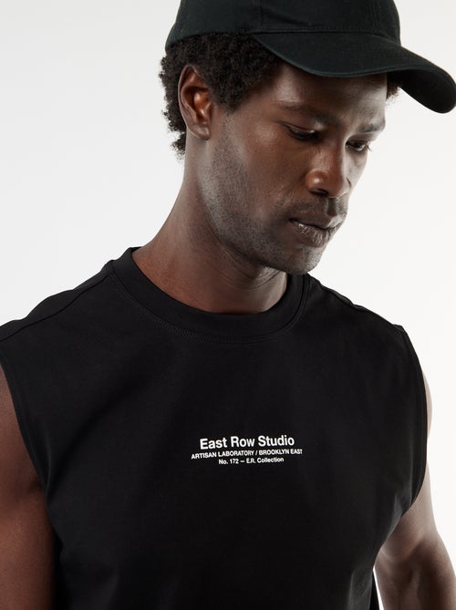 Camisola sem mangas estampada frente e verso - Kiabi