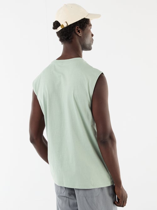 Camisola sem mangas estampada frente e verso - Kiabi