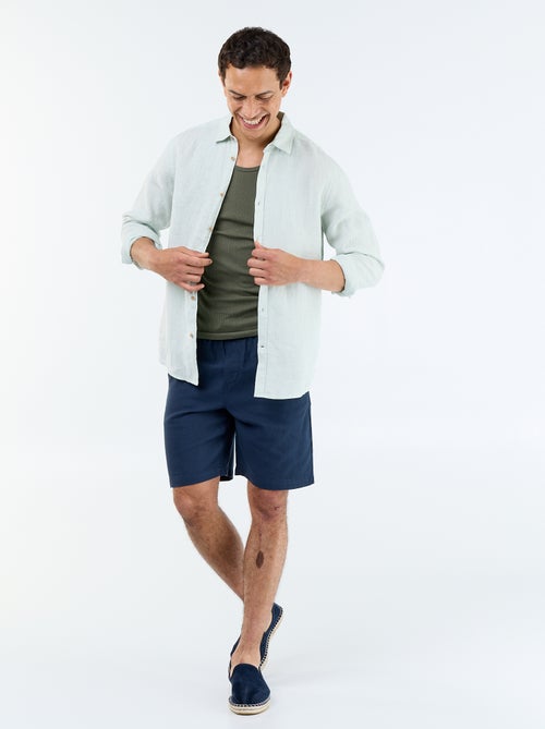 Camisola sem mangas lisa e canelada - Kiabi