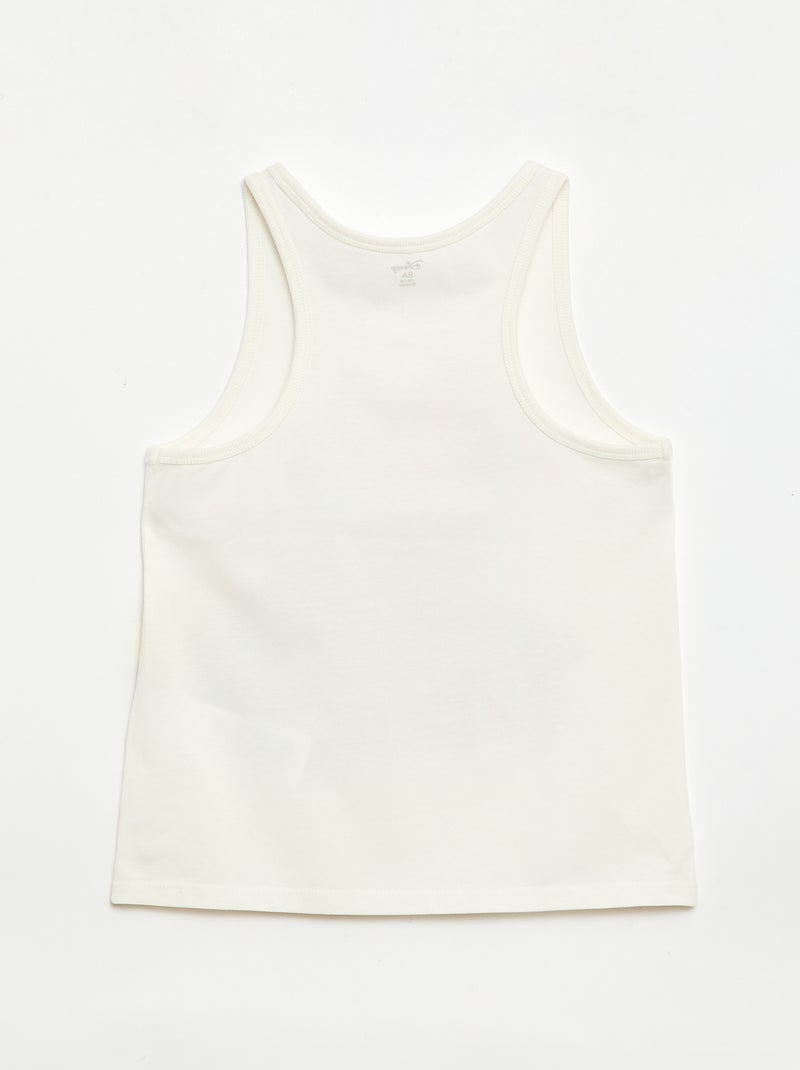 Camisola sem mangas 'Stitch' 'Disney' estampada Branco - Kiabi