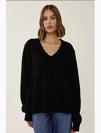 Camisola sliced com decote em v e detalhe com atilho hiccup
