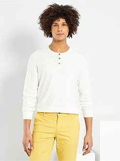 Camisola slim com gola tunisina - Kiabi