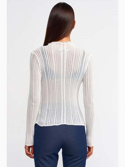 Camisola slim fit canelada com gola meia alta dilvin - Kiabi Camisola slim fit canelada com gola meia alta dilvin - Kiabi