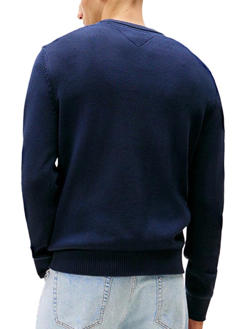 Camisola Slim Fit Tommy Hilfiger para Homem Azul Marinho Azul-marinho - Kiabi