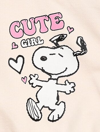 Camisola 'Snoopy' com folhos em bordado inglês