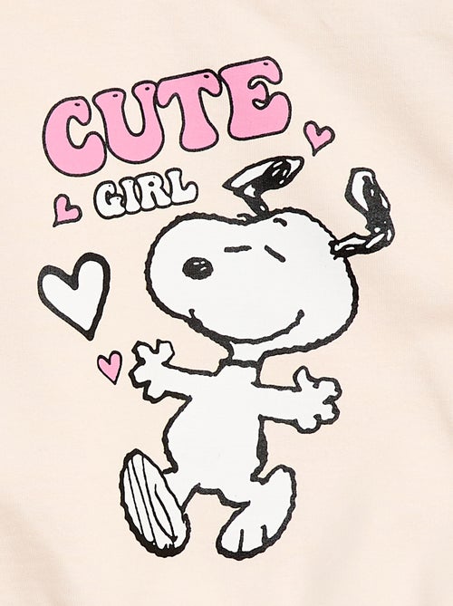 Camisola 'Snoopy' com folhos em bordado inglês - Kiabi