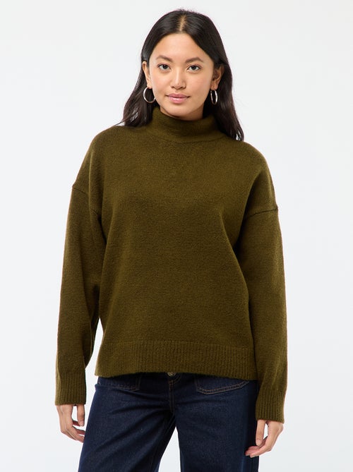 Camisola suave com abertura jóia nas costas - Kiabi