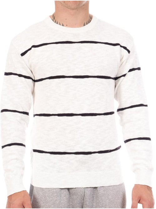 Camisola Teddy Smith Lizio para Homem Branca/Preta - Kiabi Camisola Teddy Smith Lizio para Homem Branca/Preta - Kiabi