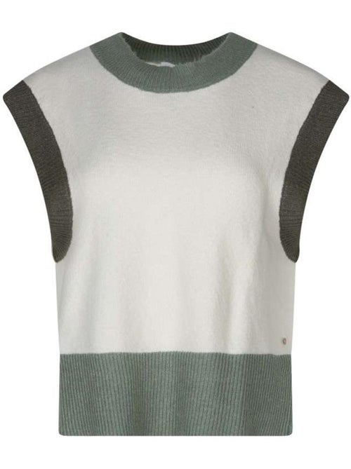 Camisola Teddy Smith Silvia para Mulher Branca e Verde - Kiabi