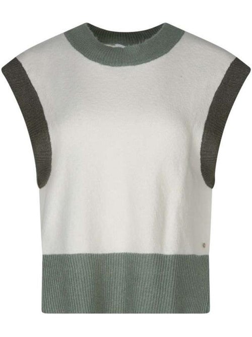 Camisola Teddy Smith Silvia para Mulher Branca e Verde - Kiabi