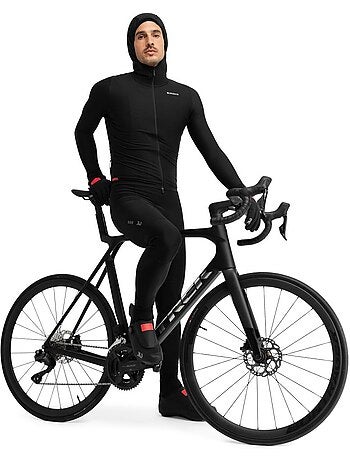 Camisola térmica de ciclismo com capuz homem