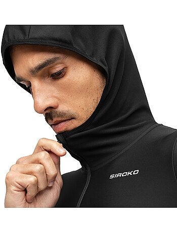 Camisola térmica de ciclismo com capuz homem