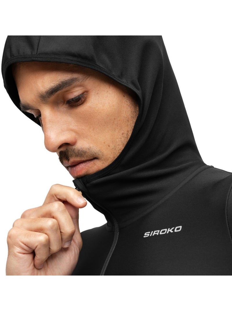 Camisola térmica de ciclismo com capuz homem Preto - Kiabi