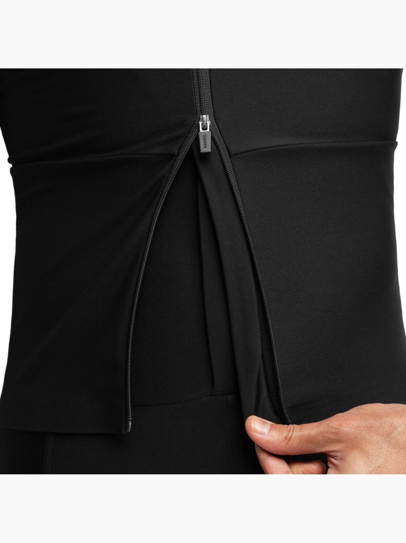 Camisola térmica de ciclismo com capuz homem Preto - Kiabi