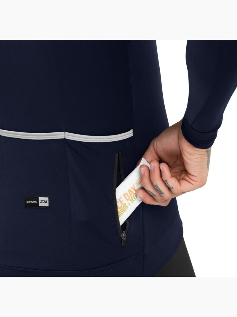 Camisola térmica de ciclismo para homem Azul-marinho - Kiabi