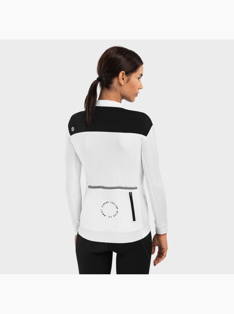 Camisola térmica de ciclismo para mulher Branco - Kiabi