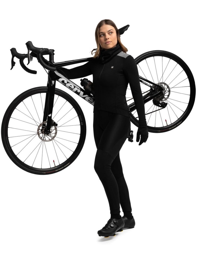 Camisola térmica de ciclismo para mulher Preto - Kiabi