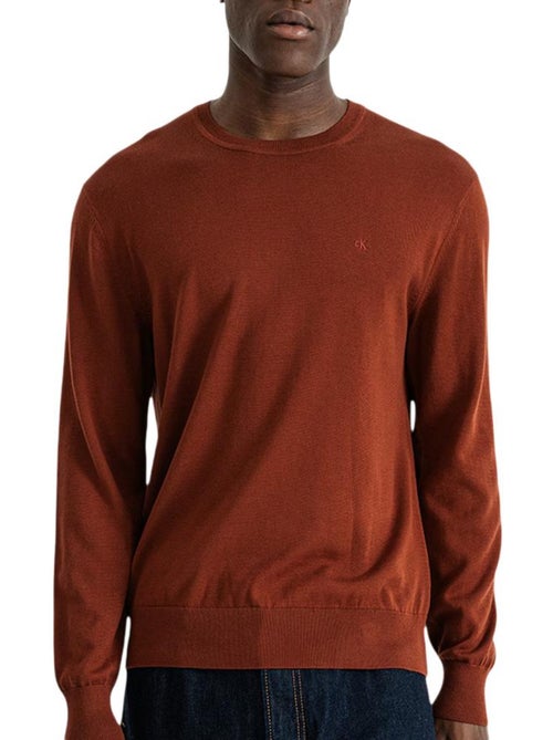 Camisola Terracota Calvin Klein Jeans Supima para Homem - Kiabi Camisola Terracota Calvin Klein Jeans Supima para Homem - Kiabi